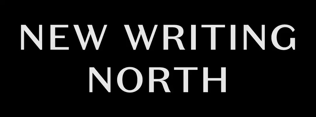 New Writing North White logo on black background